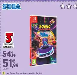 Intermarché SEGA Jeu Sonic Racing Crossworld - Switch offre