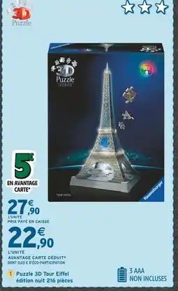 Intermarché Puzzle 3D offre