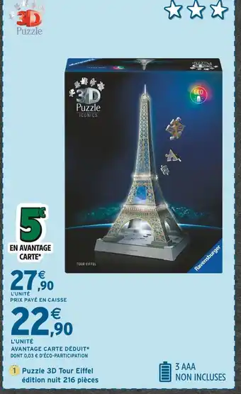 Intermarché Puzzle 3D offre