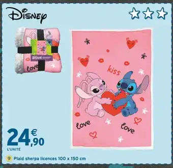 Intermarché DISNEY Plaid sherpa licences offre