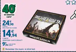 Intermarché Remember the music- le blind test offre