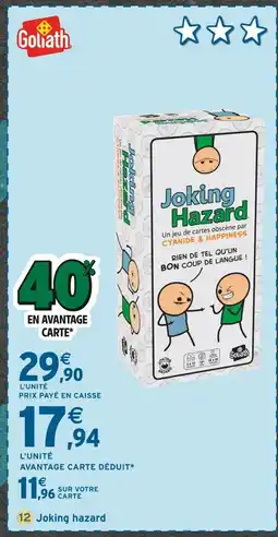 Intermarché Goliath Joking Hazard offre