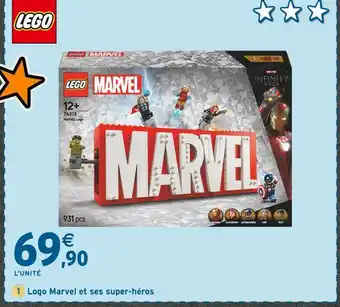 Intermarché LEGO Logo marvel et ses super-héros offre