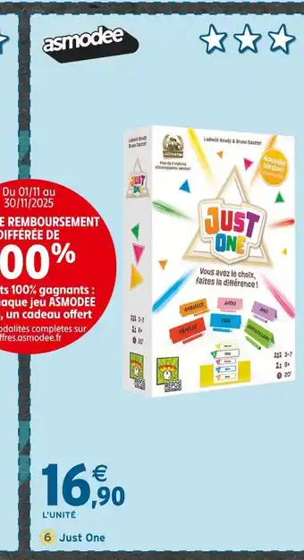 Intermarché ASMODEE Just One offre