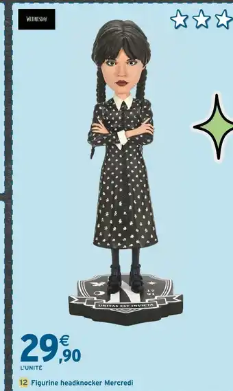 Intermarché Wednesday Figurine headknocker Mercredi offre