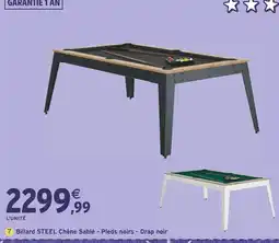 Intermarché STEEL Billard Chêne Sablé offre