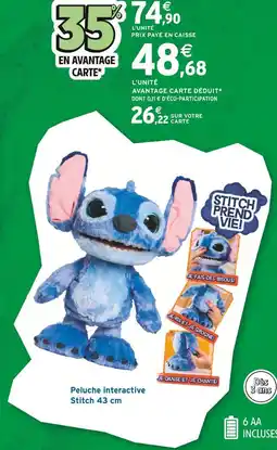 Intermarché Peluche interactive Stitch 43 cm offre