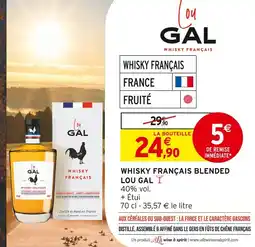 Intermarché Lou Gal Whisky Français Blended offre