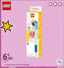Intermarché LEGO Stylo gel bleu avec mini figurine offre