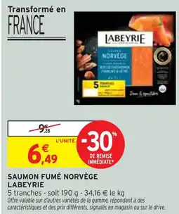 Intermarché Labeyrie Saumon fumé Norvège offre