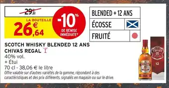 Intermarché Chivas Regal Scotch Whisky Blended 12 Ans offre