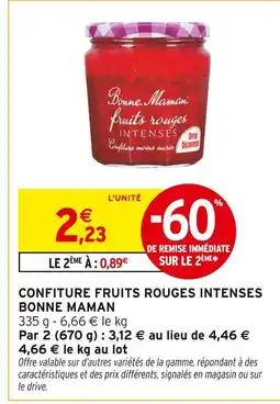 Intermarché BONNE MAMAN Confiture Fruits Rouges Intenses offre