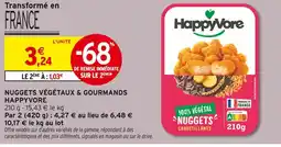 Intermarché HAPPYVORE Nuggets Végétaux & Gourmands offre