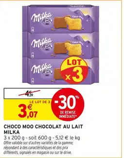 Intermarché Milka Choco Moo Chocolat au Lait offre
