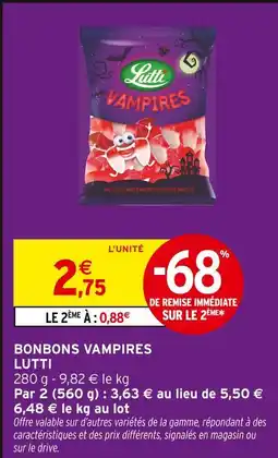 Intermarché Lutti Bonbons Vampires offre