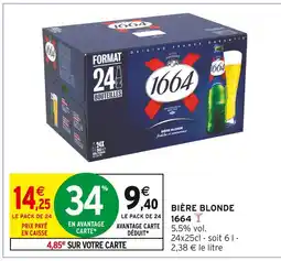 Intermarché 1664 Bière Blonde offre