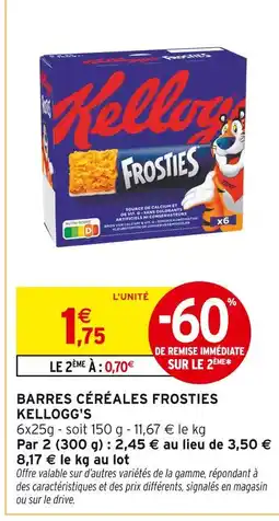 Intermarché KELLOGG'S Barres Céréales Frosties offre