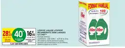 Intermarché LE CHAT Lessive liquide l'expert bicarbonate 2x66 lavages offre