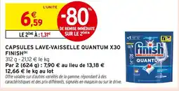Intermarché FINISH Capsules Lave-Vaisselle Quantum X30 offre