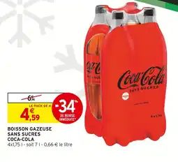 Intermarché Coca-Cola Boisson gazeuse sans sucres offre
