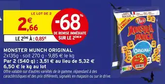 Intermarché VICO Monster Munch Original offre