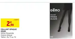 Intermarché Collant opaque gemo offre