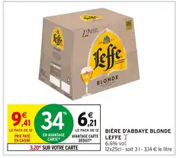 Intermarché Leffe Bière d'Abbaye Blonde offre