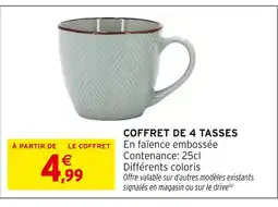 Intermarché Coffret de 4 tasses offre
