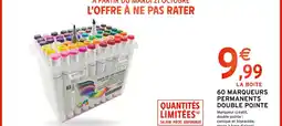Intermarché Desk & Day 60 marqueurs permanents double pointe offre