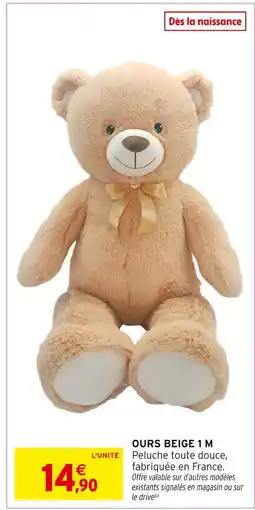 Intermarché Ours Beige 1 M offre