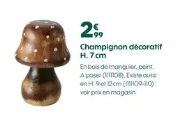Truffaut Champignon décoratif H. 7 cm offre