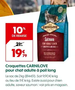 Truffaut Carnilove Croquettes pour chat adulte à poil long offre