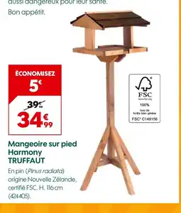 Truffaut TRUFFAUT Mangeoire sur pied Harmony offre