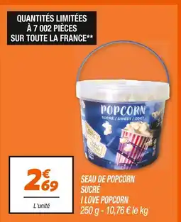 Netto I LOVE POPCORN Seau de Popcorn Sucré offre