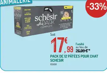 Botanic Schesir Pack de 12 pâtées pour chat offre