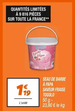 Netto TOGOLO Seau de barbe à papa saveur fraise offre