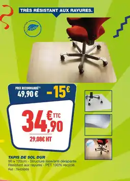Bureau Vallée Tapis de sol dur offre