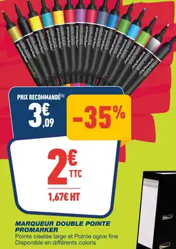 Bureau Vallée Marqueur Double Pointe offre
