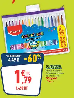 Bureau Vallée MAPED 18 feutres color’peps offre