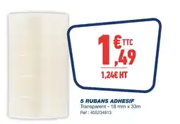 Bureau Vallée 5 rubans adhésif offre