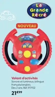 La Grande Récré T mimi - volant d'activités offre