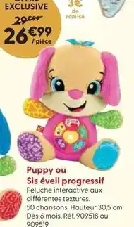 La Grande Récré Fisher-price - puppy ou sis éveil progressif offre