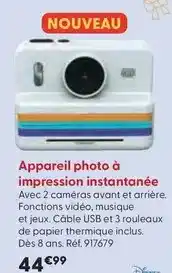 La Grande Récré Appareil photo à impression istantanée offre