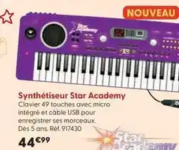 La Grande Récré Synthétiseur star academy offre