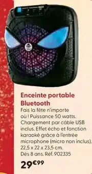 La Grande Récré I dance - enceinte portable bluetooth offre