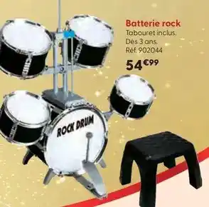 La Grande Récré Hey music - batterie rock offre