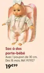 La Grande Récré Cerise & capucine - sac à dos porte-bébé offre