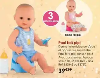 La Grande Récré Corolle - paul fait pipi offre