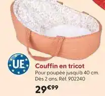 La Grande Récré Cerise & capucine - couffin en tricot offre