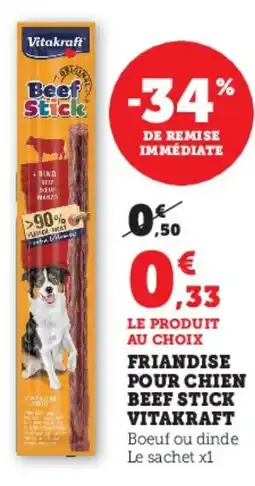 Hyper U Friandise pour chien beef stick vitakraft offre